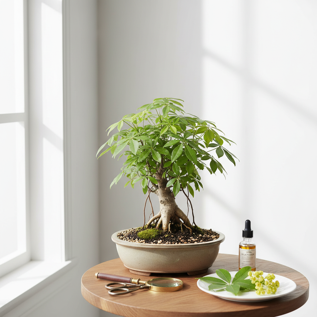 Hawaiian Umbrella Bonsai reference image 1