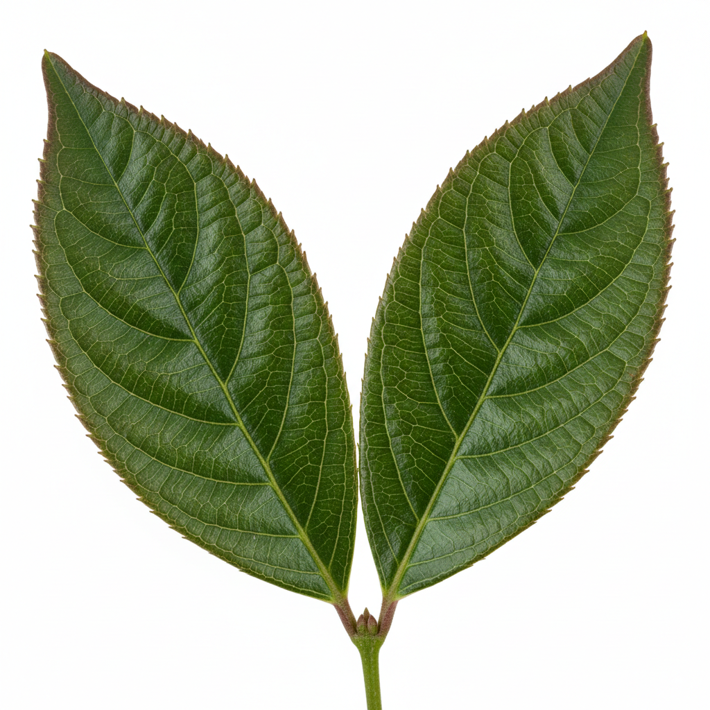 Abelia Grandiflora leaf structure and venation pattern close-up