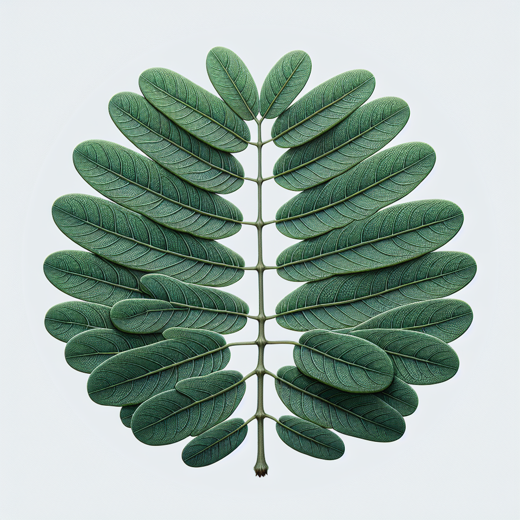 Abrus leaf structure and venation pattern close-up