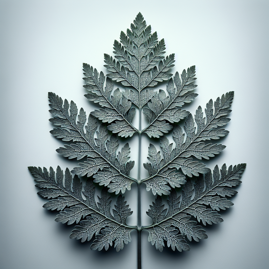 Achillea Moonshine leaf structure and venation pattern close-up
