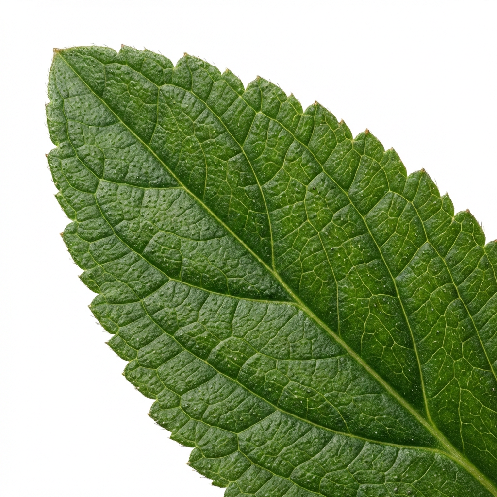 Jatamansi (Spikenard) leaf structure and venation pattern close-up