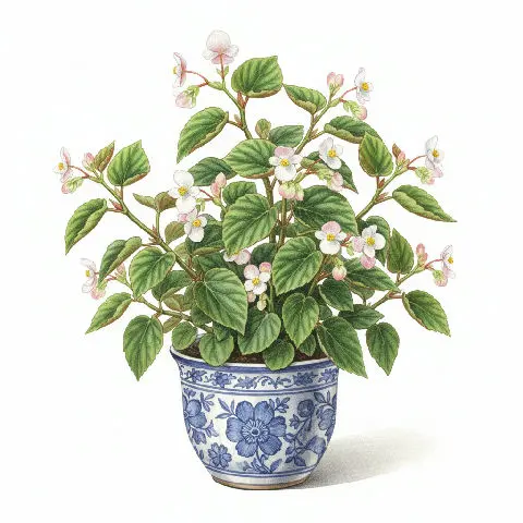 Begonia Semperflorens plant in natural habitat - complete guide