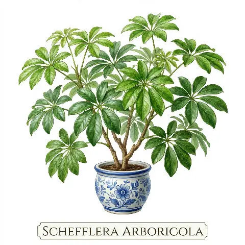 Schefflera (Umbrella Plant) plant in natural habitat - complete guide