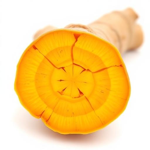 Turmeric root system cross-section